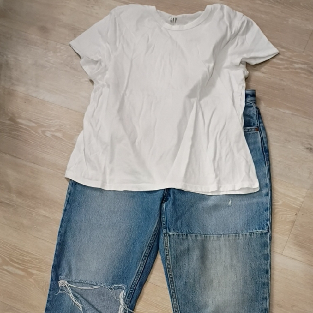 Etica Distressed Blue Boyfriend Jeans